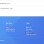 footer links