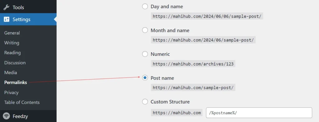 how to change url structure in wordpress