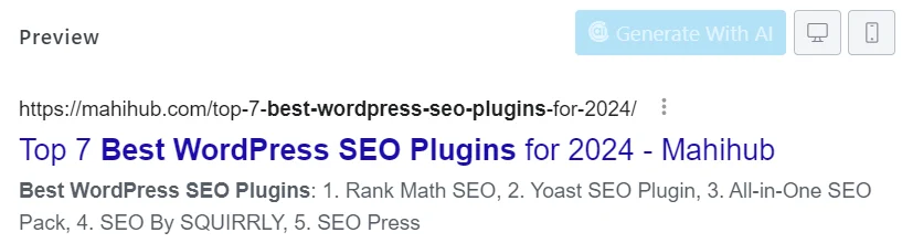 Rank Math SEO Plugin